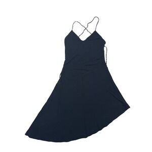 Rugby Ralph Lauren Adjustable Black CrissCross Strap Black Midi Dress Size Med